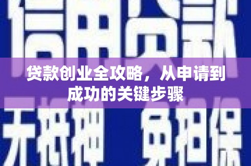 中阳贷款创业全攻略，从申请到成功的关键步骤