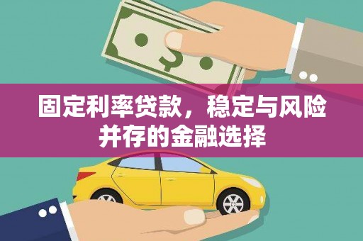 中阳固定利率贷款，稳定与风险并存的金融选择