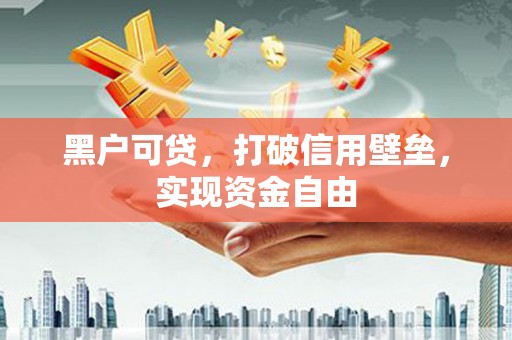 中阳黑户可贷，打破信用壁垒，实现资金自由