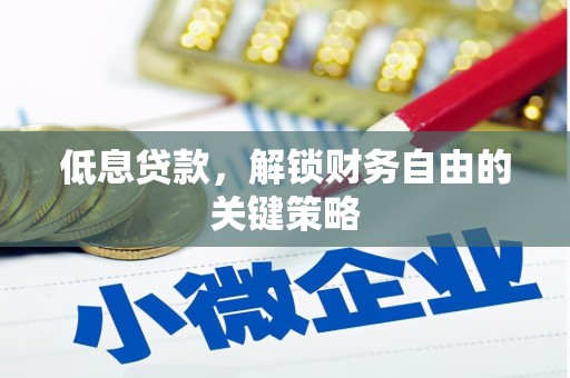 中阳低息贷款，解锁财务自由的关键策略